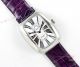 Swiss Replica Franck Muller Galet Women Watch White Dial Purple Leather Band (2)_th.jpg